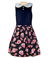 Nauti Nati - Sleeveless Skirt Style Frock With Belt