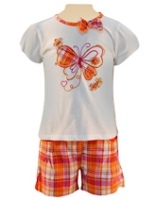 Nauti Nati - Butterfly Printed Top With Checked Shorts