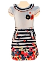 Nauti Nati - Cap Sleeves Printed Skirt Style Dress