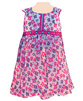 Nauti Nati - Sleeveless Floral Print Frock With Lace