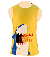Nauti Nati - Sleeveless T-Shirt With Shark Print