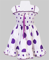 SAPS - Sleeveless Smocked Frock With Dots