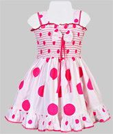 SAPS - Sleeveless Smocked Frock With Dots