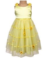 SAPS -  Lemon Yellow Satin And Net Dress