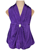 SAPS - Sleeveless Party Frock With Diamond Brooch