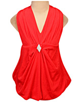 SAPS - Sleeveless Party Frock With Diamond Brooch