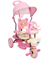 Fab N Funky - Pink Baby Tricycle With Rabbit Design