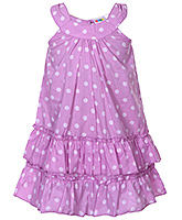 Saps - Sleeveless Double Layered Polka Dot Frock