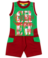 Baby Hug - Sleeveless Printed T-Shirt Suit