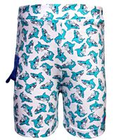 Kid Studio - White Shark Print Shorts