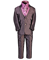SAPS - Party Wear Suit With Contrast Satin Shirt