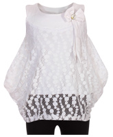 SAPS - Sleeveless Crochet Net Scoop Neck Top