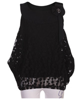 SAPS - Sleeveless Crochet Net Scoop Neck Top