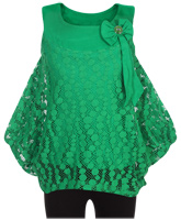 SAPS - Sleeveless Crochet Net Scoop Neck Top