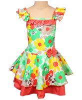Kilkari - Floral Print Frock With Frill Strap