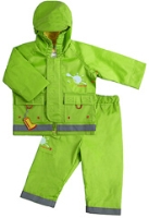 Kushies Baby - Green Rain Jacket and Pant Set