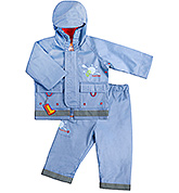 Kushies Baby - Blue Rain Jacket and Pant Set