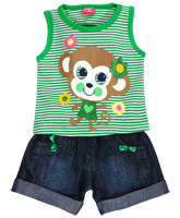 WOW -  Sleeveless Girls T-Shirt And Shorts