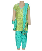 Biba - Half Sleeves Salwar Suit with Dupatta