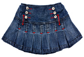 Lady Bird - Pleated Denim Skirt