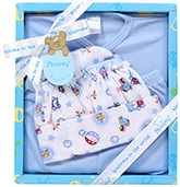 Baby Gift Set - Hen Print Blue