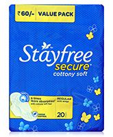 Stayfree Secure Cottony Soft - Regular with Wings