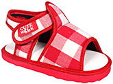 Cute Walk - Red Checks Sandals