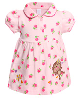 Toffy House - Short Sleeves Rose Print Frock