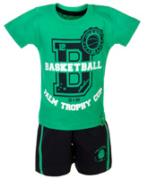 Palm Tree - Half Sleeves T-Shirt And Shorts Set