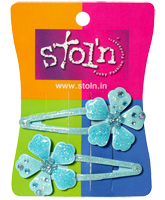 Stol'n - Sparkle Flower Snap Clips