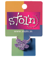 Stol'n - Purple Sparkle Flower Ring