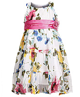 Gini And Jony - Sleeveless Floral Printed Party Frock