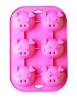 Silicone Zone Pink Piggy Muffin Moulds - SZ1192