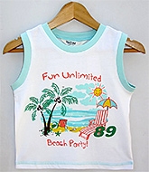 Beebay - Sleeveless Beach Print T-Shirt