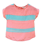 Beebay - Short Sleeves Stripes Print Top