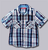 Beebay - Blue Checks Shirt With Two Pockets