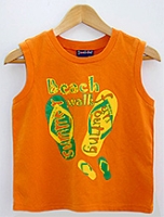 Beebay - Tropical Orange Sleeveless T Shirt