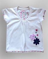 Toonz - Off White Top With Flower Embroidery