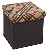 Fab N Funky - Coffee Brown Storage Cum Stool  Brown