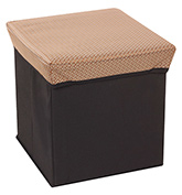 Fab N Funky - Storage Cum Stool  Brown Square Design