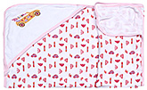 1st Step - Car Applique Hooded Towel Pink