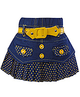 SAPS -  Pleated Denim Skirt