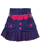 SAPS -  Pleated Denim Skirt