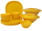 Incrizma 22 Pieces Square Dinner Set - Mango Yellow