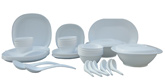 Incrizma 44 Pieces Square Dinner Set - White
