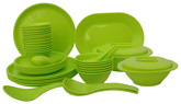 Incrizma 44 Pieces Round Dinner Set - Lime Green