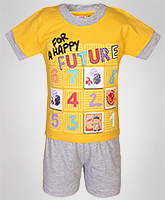 Fun - Half Sleeves T Shirt With Shorts Set