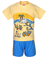 Fun - Jungle Safari Print T Shirt And Shorts