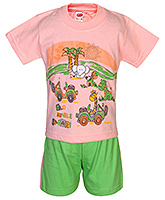 Fun - Jungle Safari Print T Shirt And Shorts