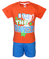 Fun - Half Sleeves T Shirt With Shorts Set